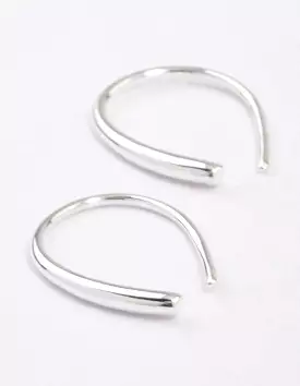 Sterling Silver Wishbone Thread Through Earrings