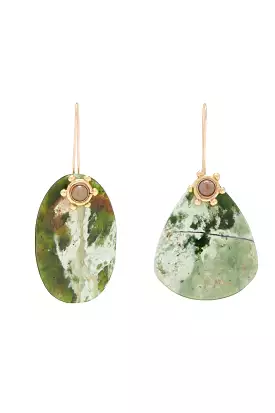 Stone Drop Earring - Green Turquoise