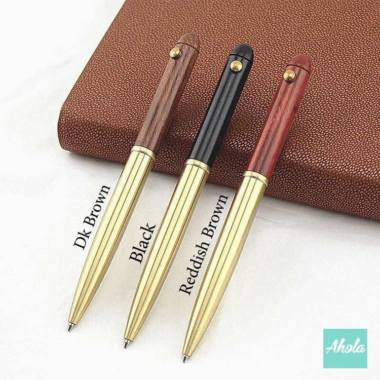 【Stylo】Engraved Wooden Pen 刻字木製原子筆