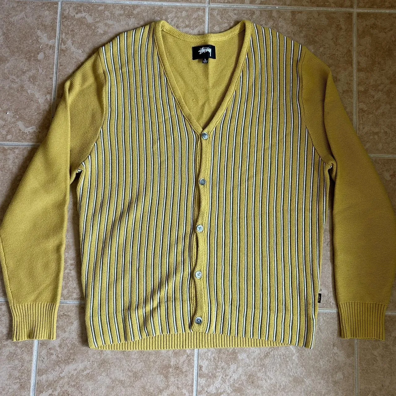 Stüssy Men's Yellow Cardigan