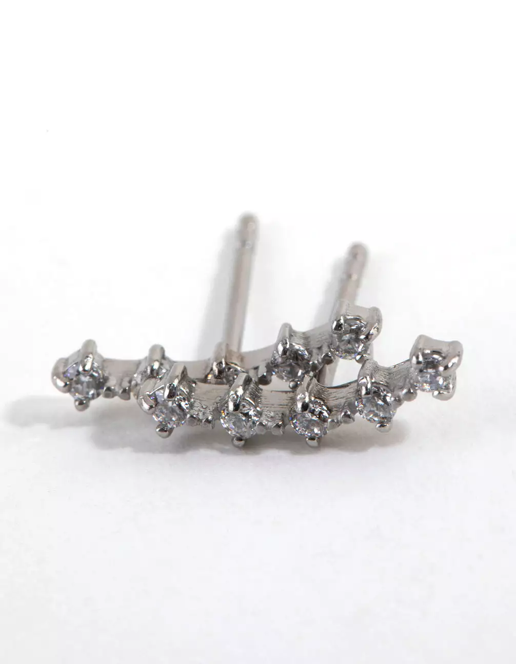 Surgical Steel Cubic Zirconia Crawler Stud Earring