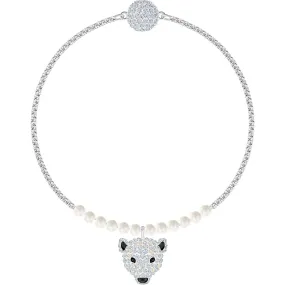 Swarovski Crystal POLAR BESTIARY CHARM BRACELET, L, Rhodium -5511100