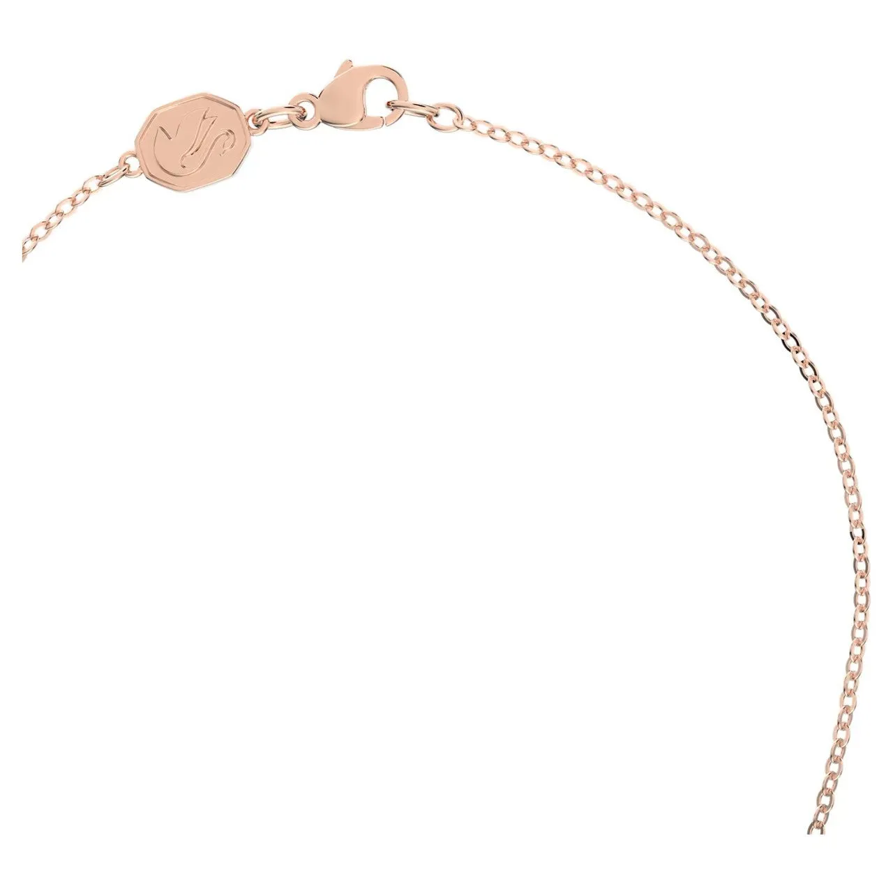 Swarovski Signum Y Necklace, Swan, White, Rose Gold-Tone Plated -5628565