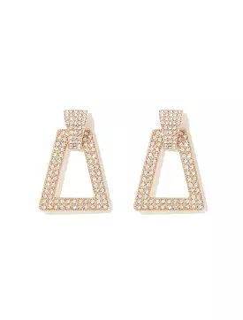 Tally Triangle Stone Drop Earrings