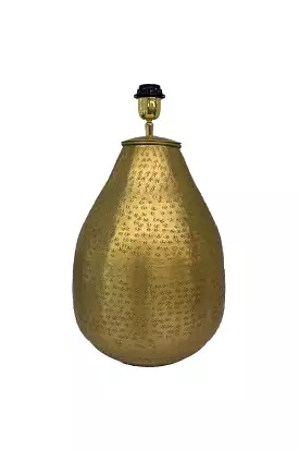 TEARDROP GOLD PLATED BRASS LAMP BASE