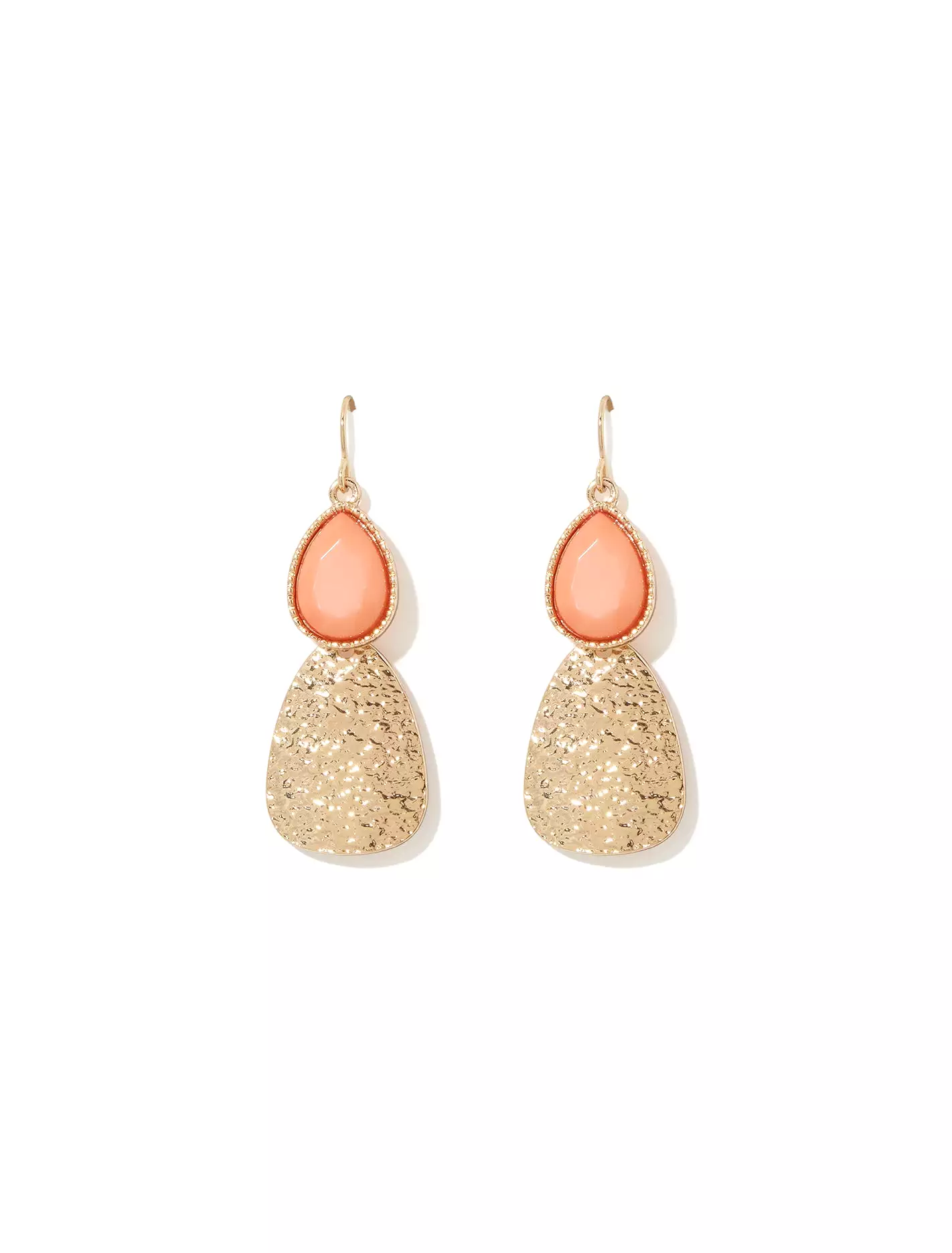 Tessi Texture Stone Tear Drop Earrings