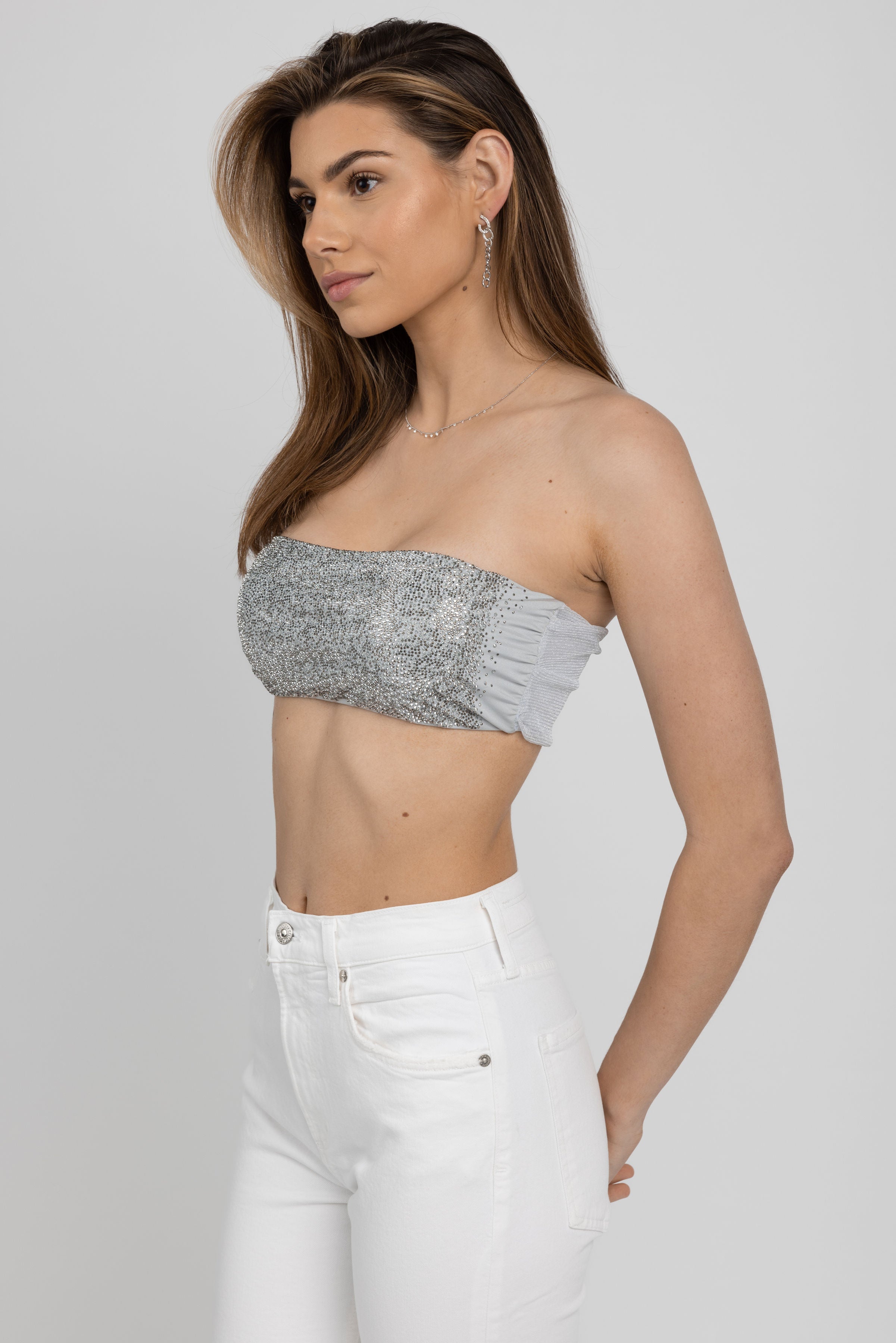 'The Magic Chest' Crystal Strass Bandeau in Silver