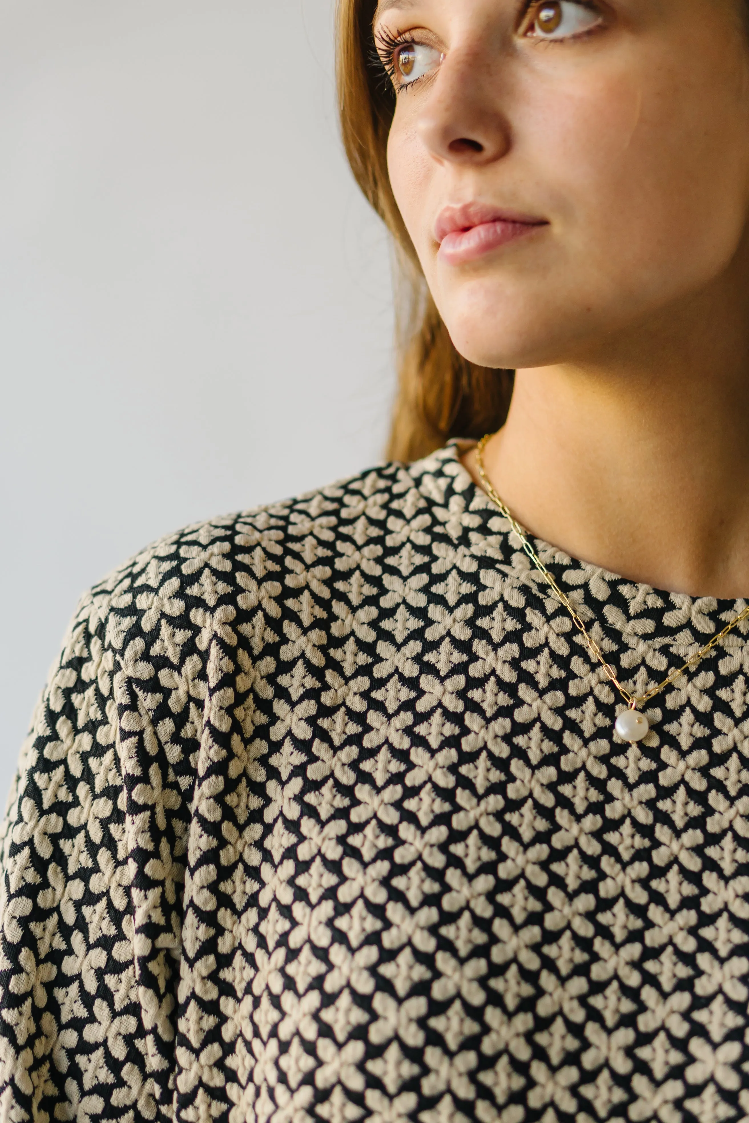 The Meland Patterned Blouse in Black Multi