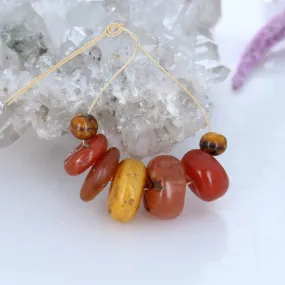 TIBETAN BEAD Assortment Antique Carnelian and Copal