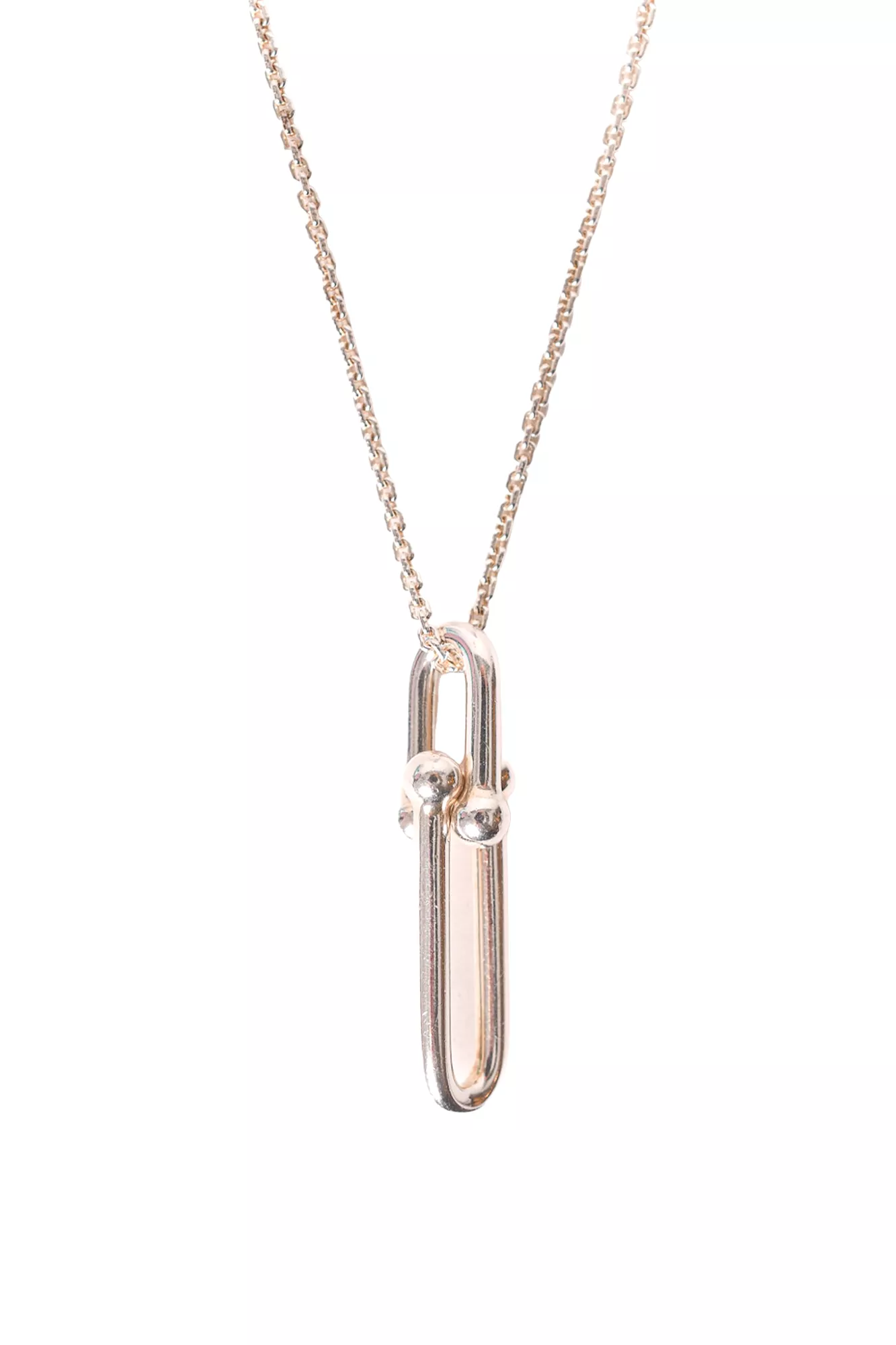 Tiffany & Co. Silver 'HardWear' Elongated Link Pendant Necklace