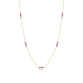 Triplets Necklace in Pink Sapphires