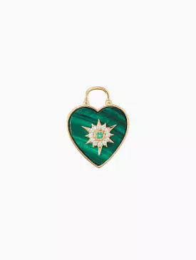 Trust Your Heart Tablet Pendant Malachite & Emerald