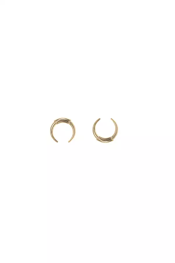 Tusk Stud Earrings, Gold