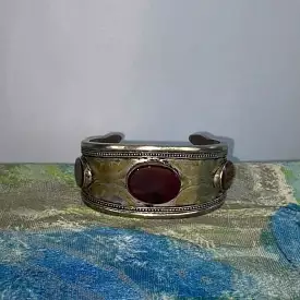 Vintage Yemeni Tribal w/ Carnelian Cuff Bracelet