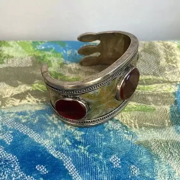 Vintage Yemeni Tribal w/ Carnelian Cuff Bracelet