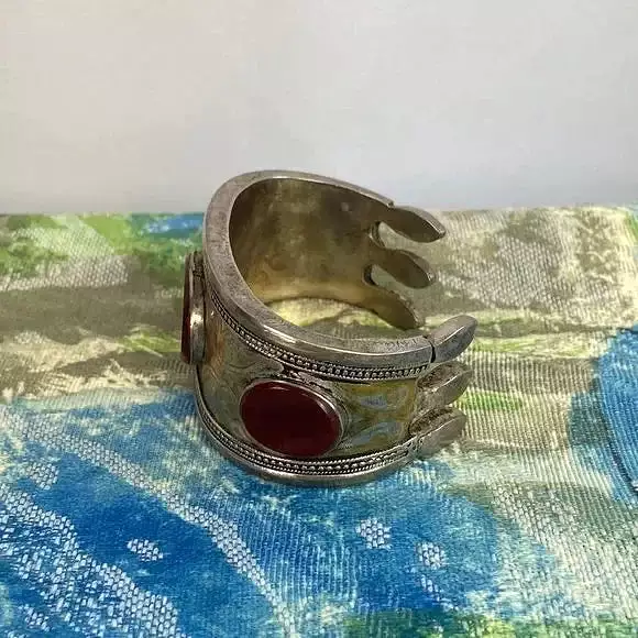 Vintage Yemeni Tribal w/ Carnelian Cuff Bracelet