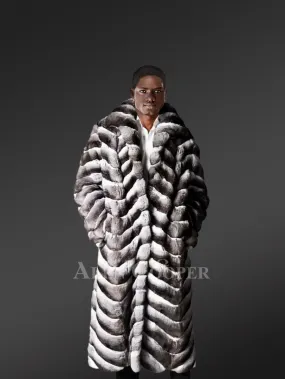 White Mink Fur Long Coat For Women