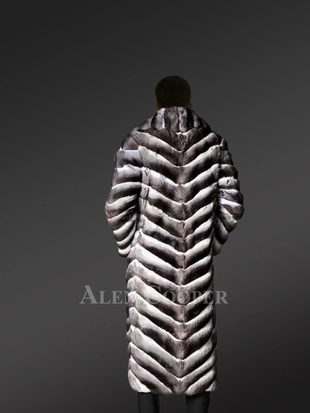 White Mink Fur Long Coat For Women