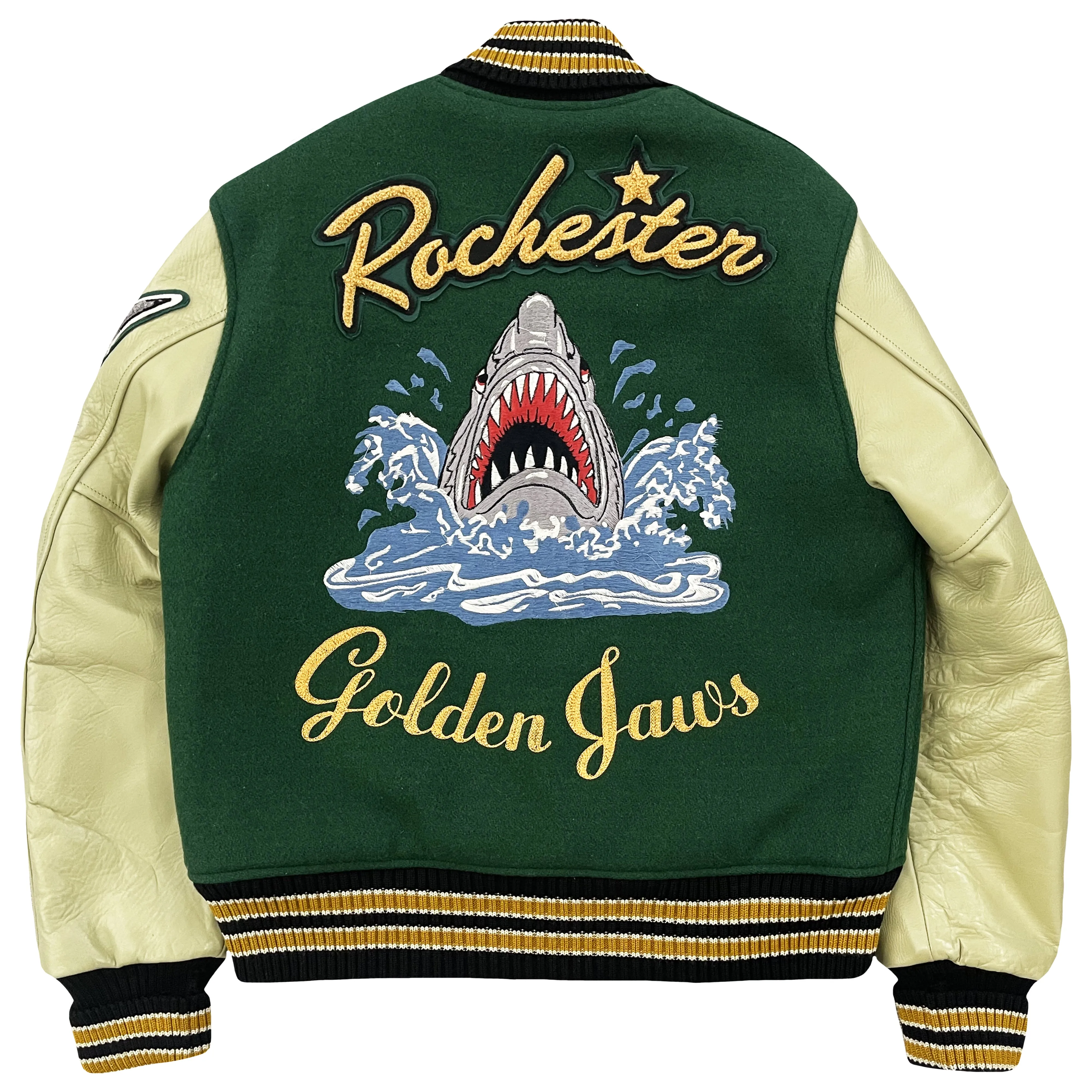 Whitesville Golden Jaws Varsity Jacket - M