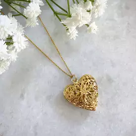 Wisteria London Florence Filigree Heart Locket