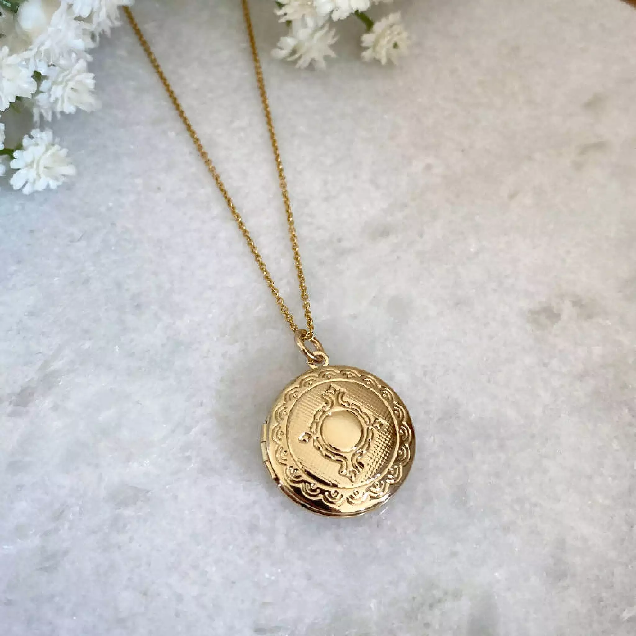 Wisteria London Martha Gold Filigree Locket