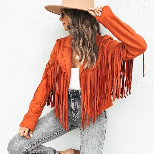 Women's Fashion Solid Color Tassel Placket Coat