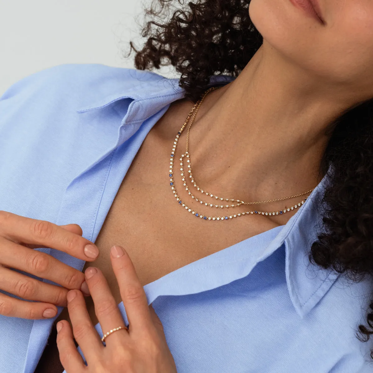 Wrapped in Sapphires and Diamonds Necklace